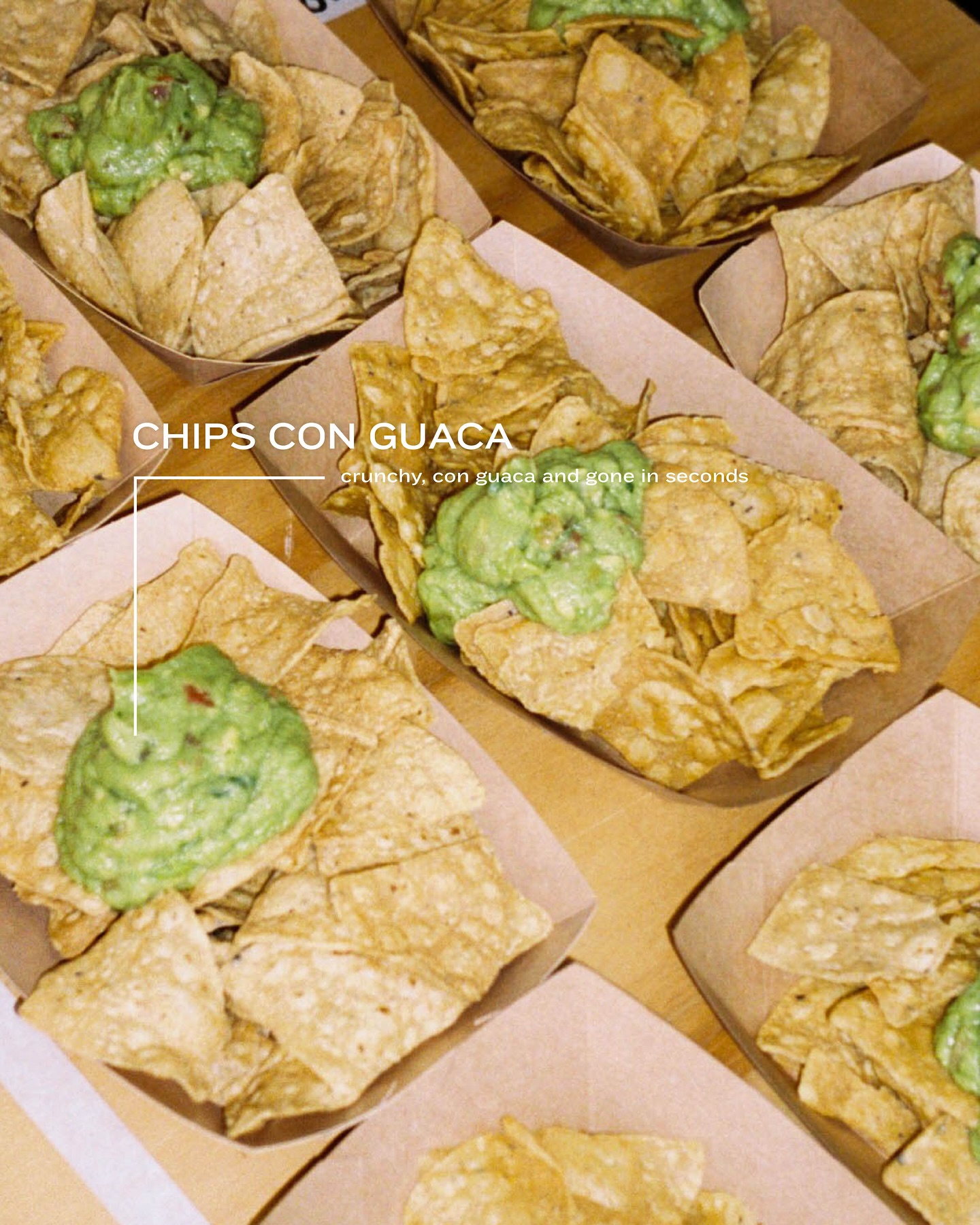 Chips and guacamole to share